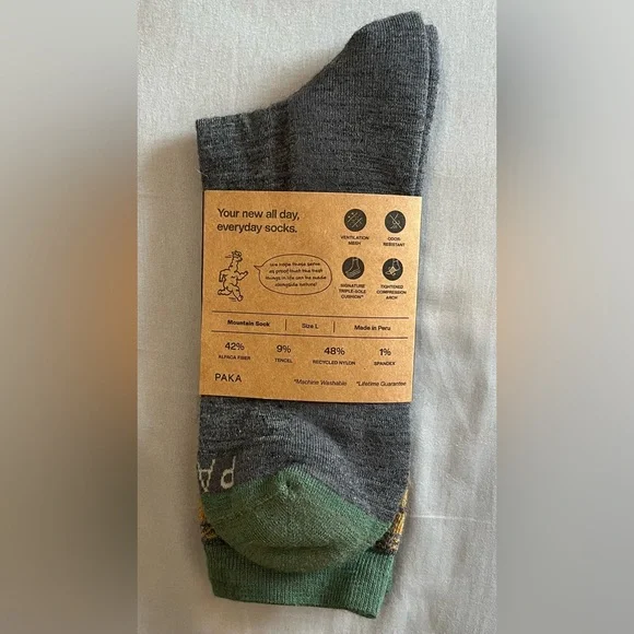 NWT PAKA Mountain Crew Socks Unisex L Made With Alpaca Fiber OUT OF STOCK ONLINE - Picture 4 of 5